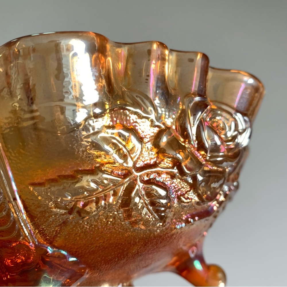 🚫SOLD•Ⓜ️🚫 Collectible Vintage Imperial Glass Bowl W/ Marigold Floral Motif - Picture 4 of 10